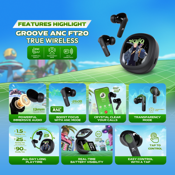 Slušalice Wireless Fantech  FT20 OP Groove ANC ONE PIECE - ZORO - EP3148554