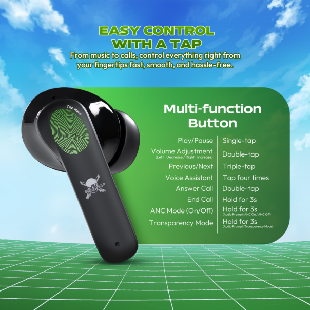 Slušalice Wireless Fantech  FT20 OP Groove ANC ONE PIECE - ZORO - EP3148554