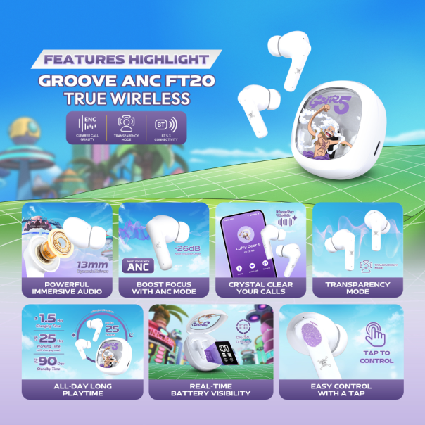 Slušalice Wireless Fantech  FT20 OP Groove ANC ONE PIECE - GEAR5 - EP3148545
