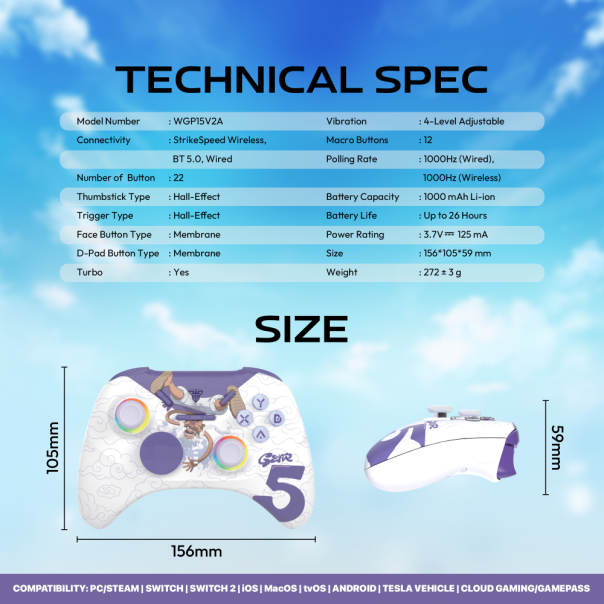 Joypad Wireless Fantech WGP15V2A OP EOS PRO II ONE PIECE - GEAR5 - EP3148491