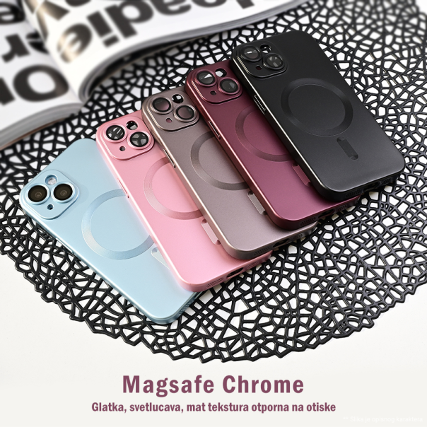 Maska za Samsung Galaxy S24 Ultra Magsafe Chrome tamno zelena - EP3092852