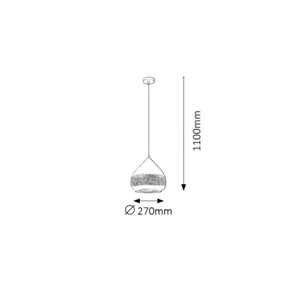 Rabalux Visilica Kaia E27 1x MAX 40W crna (2278) - 2278-1-1