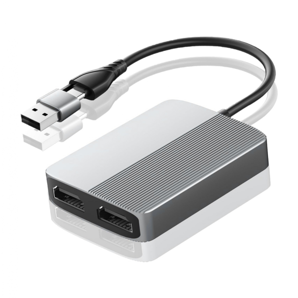 Adapter Type C - USB 3.0 JWD na 2x HDMI 60Hz sivi - EP3194989