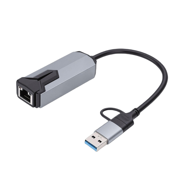 Adapter Type C - USB 3.0 JWD na 2.5Gbps Gigabitni LAN sivo crni - EP3194983