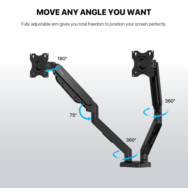 Nosač za dva monitora Fantech WorkStation ProMount MBD1 crni - EP3196195