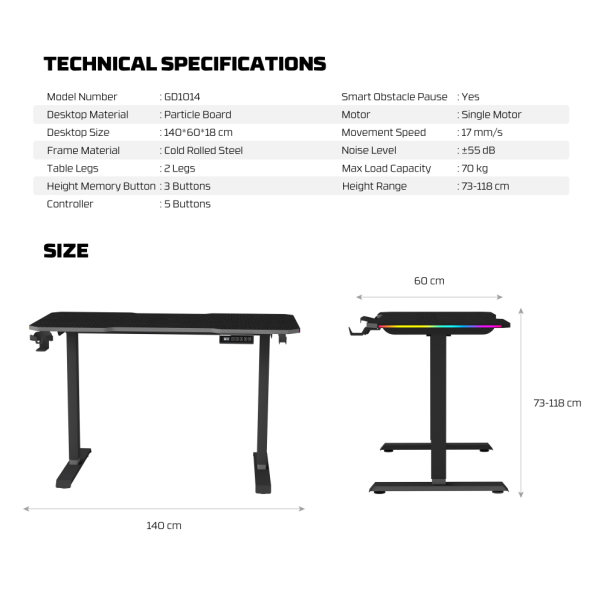 Sto Gaming Fantech GD1014 LiftZone crni - EP3196315
