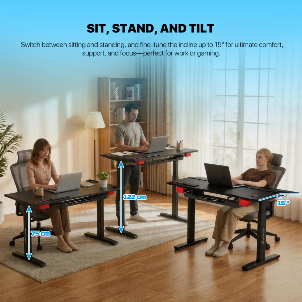 Sto Gaming Fantech DW314 ZURICH podesivi Ergonomski Magnetic Desk crni - EP3196312