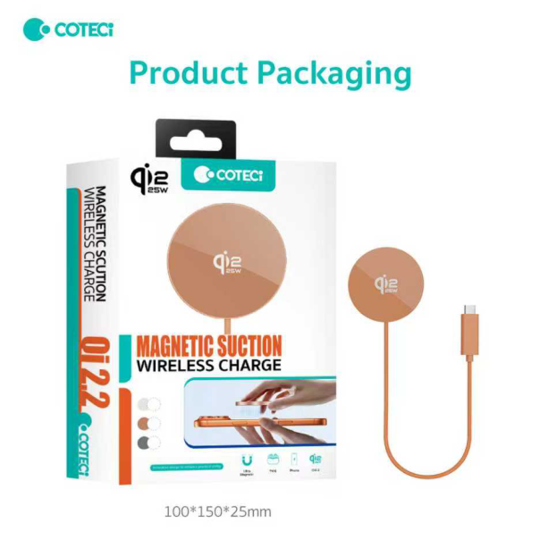 Wireless punjač magnetic Coteci iH-150 Qi2.2 25W beli - EP3134847