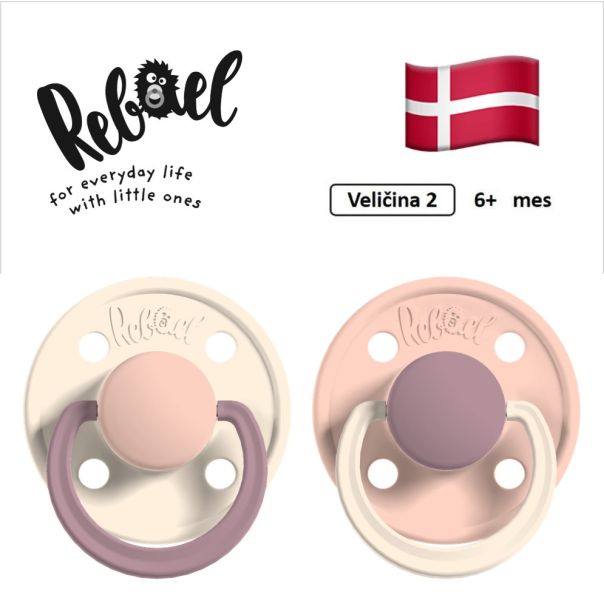 REBAEL cucle za bebe, 6+ mes, 2 kom, Champagne i Blush, RBL22842428 - EP3271358