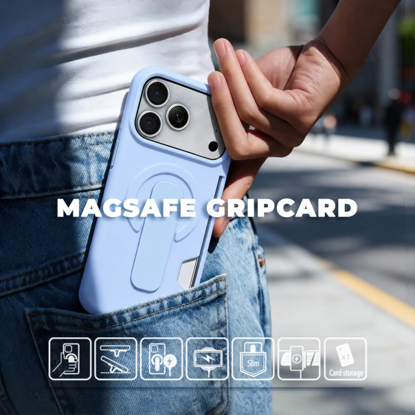 Maska za iPhone 16 Pro Max 69 Magsafe GripCard zelena - EP3206882