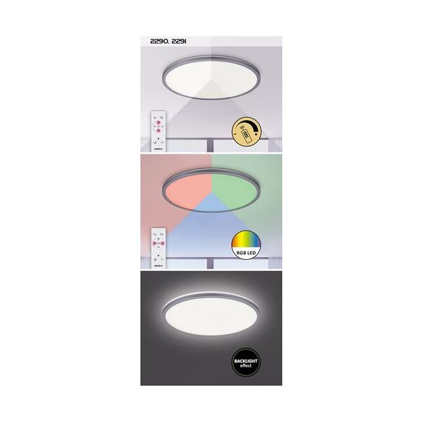 Rabalux Plafonjera Rasmus LED 22W srebrna (2291) - 2291-1