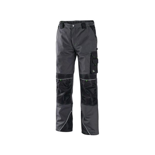 CANIS Radne pantalone do struka Sirius Nikolas, siva/zelena - 60360
