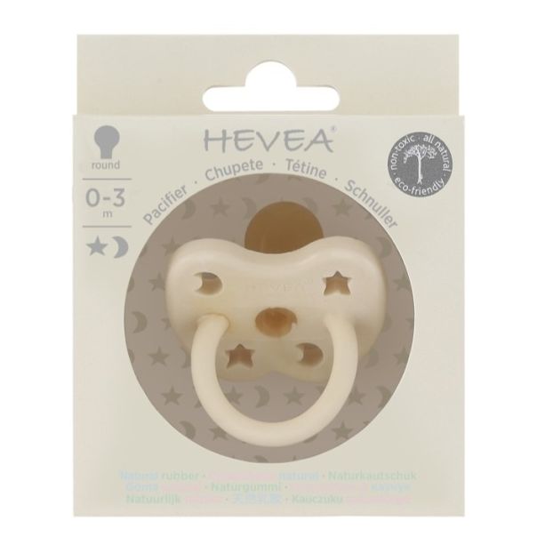 HEVEA Okrugla cucla od prirodne gume (0-3 mes) Mlečno bela - 230211