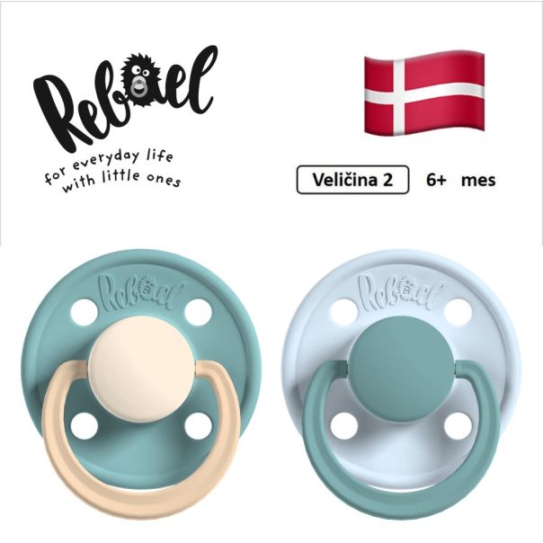 REBAEL cucle za bebe, 6+ mes, 2 kom, Morska pena i Plava, RBL23022633 - EP3271364