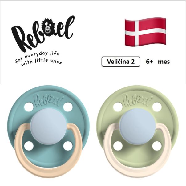 REBAEL cucle za bebe, 6+ mes, 2 kom, Morska pena i Maslina, RBL23062926 - EP3271368