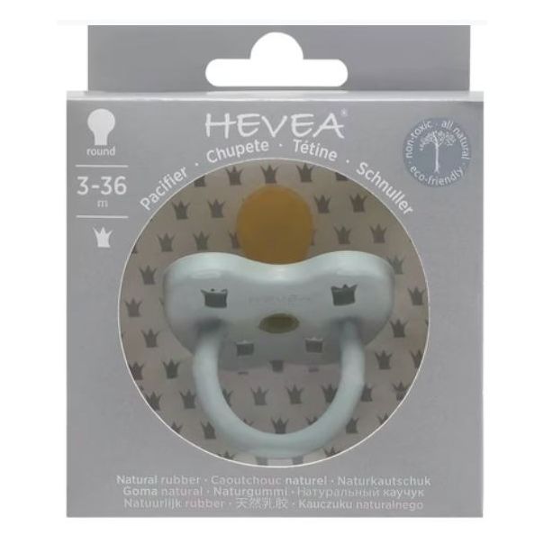 HEVEA Okrugla cucla od prirodne gume (3-36 mes) Večernje siva - 230721