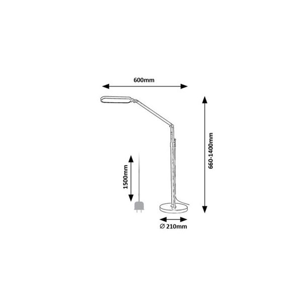 Rabalux Stona lampa Podne lampe Draco LED 13W crna (2310) - 2310-1