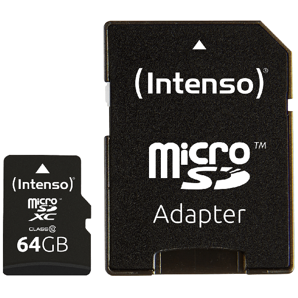 (Intenso) Micro SD Kartica 64GB Class 10 sa adapterom - SDXCmicro+ad-64GB/Class10 - EP2952421