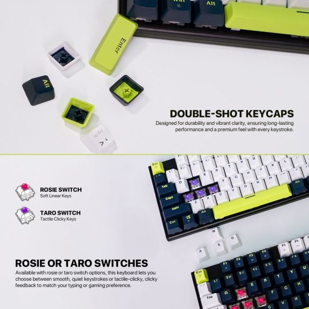 FANTECH Tastatura Mehanicka Gaming MK878S RGB Atom 104S Mori bela (taro switch) - EP3233392