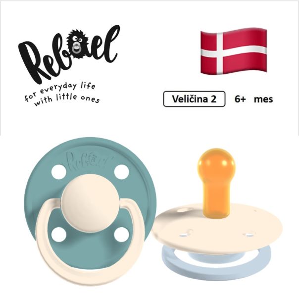 REBAEL cucle za bebe, 6+ mes, 2 kom, Morska pena i Champagne, RBL23222266 - EP3271373