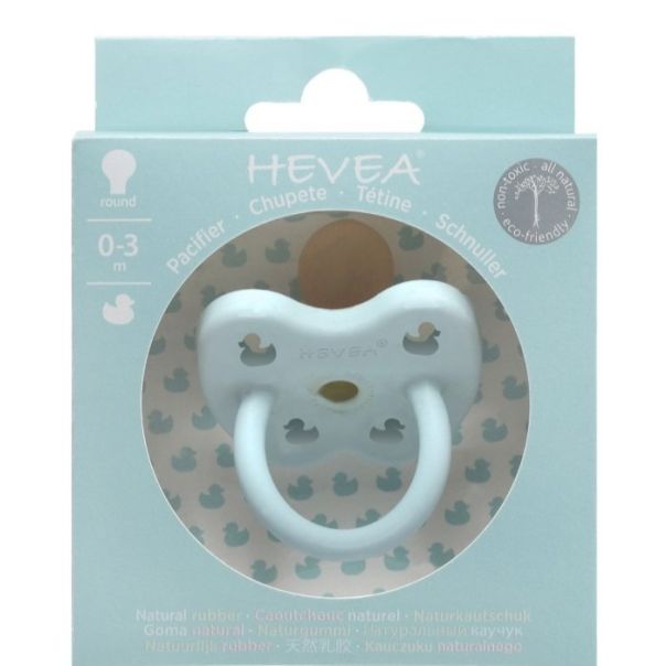 HEVEA Okrugla cucla od prirodne gume (0-3 mes) Bebi plava - 233411
