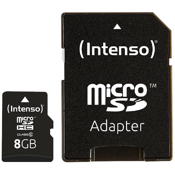 (Intenso) Micro SD Kartica 8GB Class 10 (SDHC & SDXC) sa adapterom - SDHCmicro+ad-8GB/Class10 - EP2952427