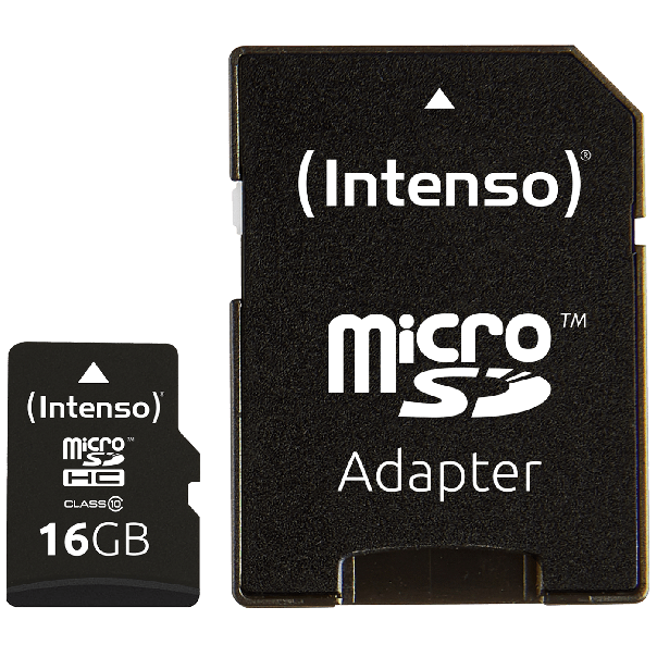 (Intenso) Micro SD Kartica 16GB Class 10 (SDHC & SDXC) sa adapterom - SDHCmicro+ad-16GB/Class10 - EP2952430