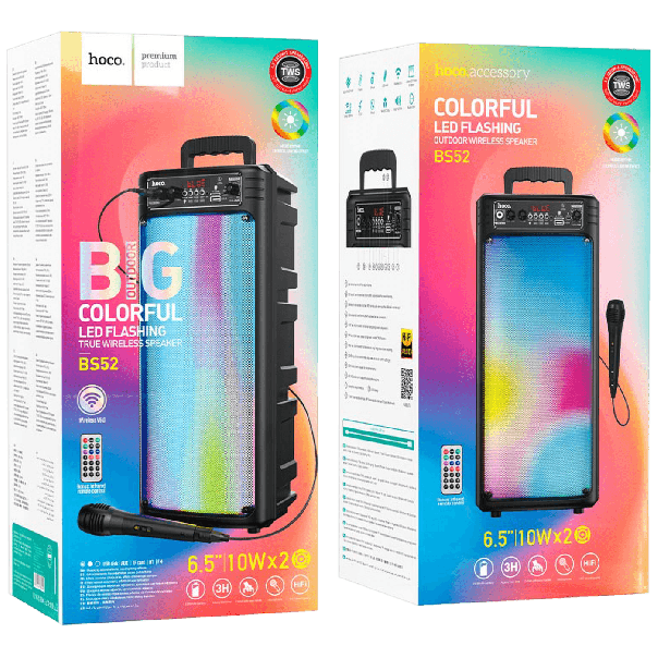 HOCO Bežični Bluetooth zvučnik sa mikrofonom - BS52 Billowing , crna - 23613