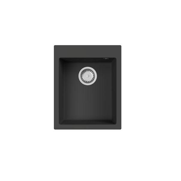 SANDONNA Granitna sudopera 40x50cm Vesta, mat crna - 2416-1