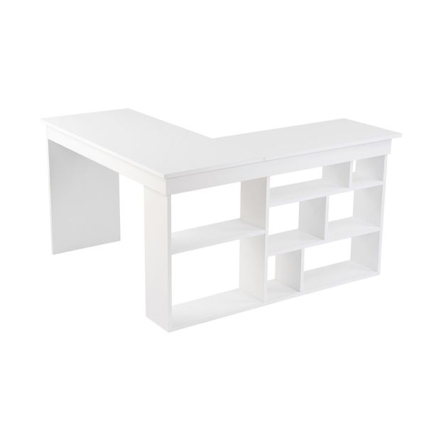 NORDURE Ugaoni radni sto Vesper, bela - EP3056735