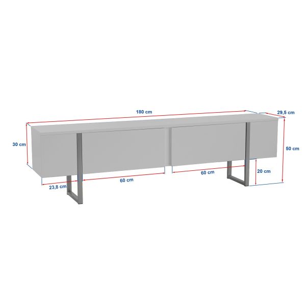 NORDURE TV komoda Serenity, braon/crna - EP3056744