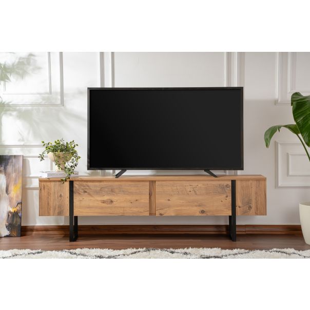 NORDURE TV komoda Serenity, braon/crna - EP3056744