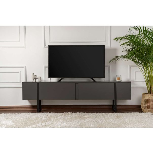 NORDURE TV komoda Serenity, antracit/crna - EP3056747