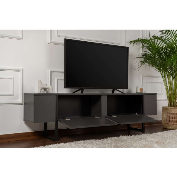 NORDURE TV komoda Serenity, antracit/crna - EP3056747