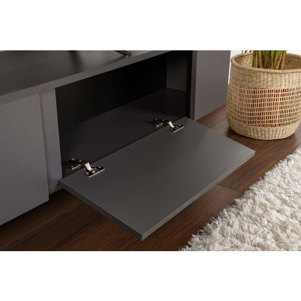 NORDURE TV komoda Serenity, antracit/crna - EP3056747