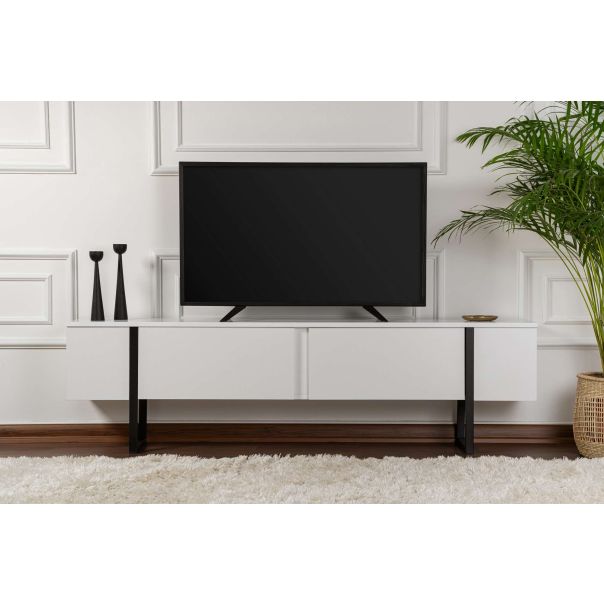 NORDURE TV komoda Serenity, bela/crna - EP3056750