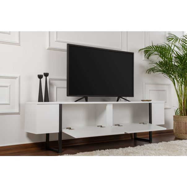 NORDURE TV komoda Serenity, bela/crna - EP3056750