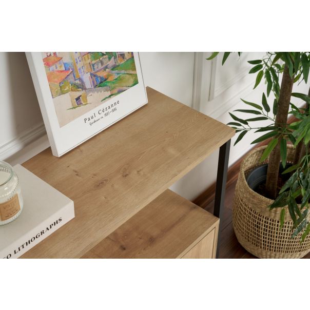 NORDURE Komoda Solace, svetlo braon/crna - EP3056753