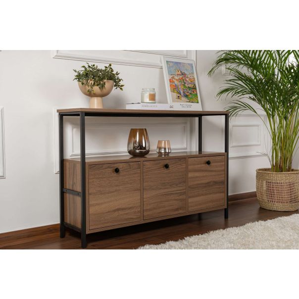 NORDURE Komoda Solace, braon/crna - EP3056756