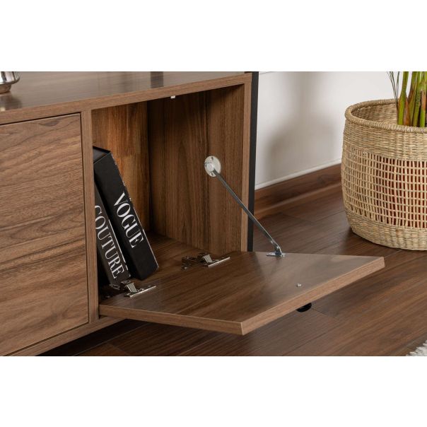 NORDURE Komoda Solace, braon/crna - EP3056756