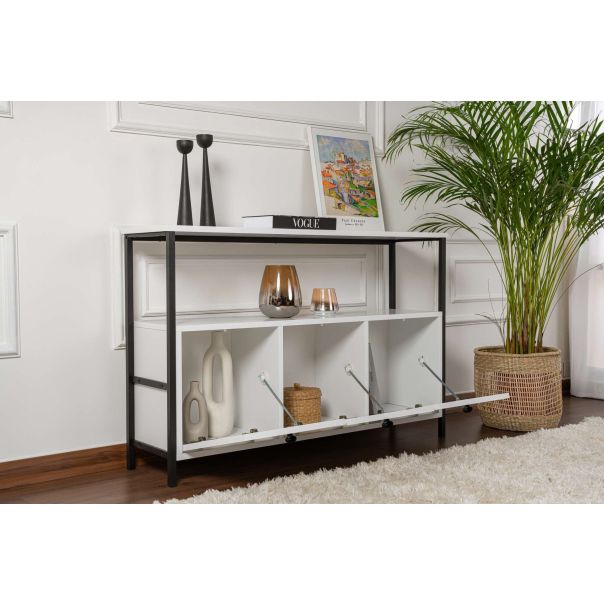 NORDURE Komoda Solace, bela/crna - EP3056762
