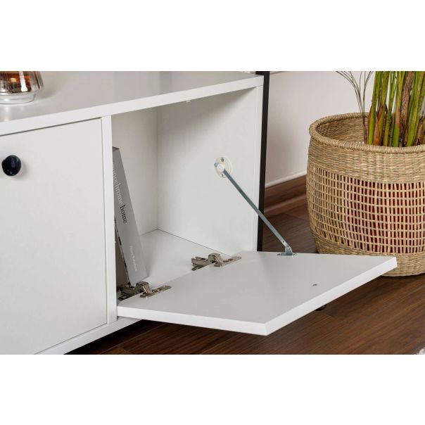 NORDURE Komoda Solace, bela/crna - EP3056762