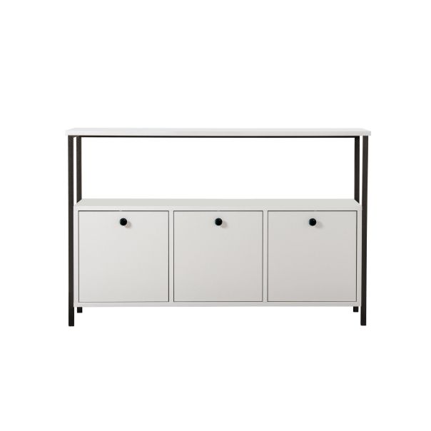 NORDURE Komoda Solace, bela/crna - EP3056762