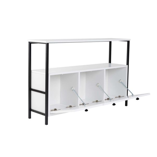 NORDURE Komoda Solace, bela/crna - EP3056762