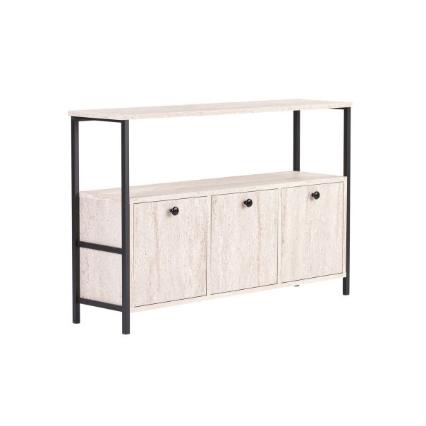 NORDURE Komoda Solace, mermerna krem/crna - EP3056765