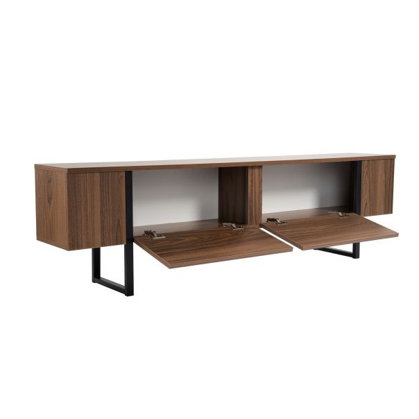 NORDURE TV komoda Serenity, braon/crna - EP3056768