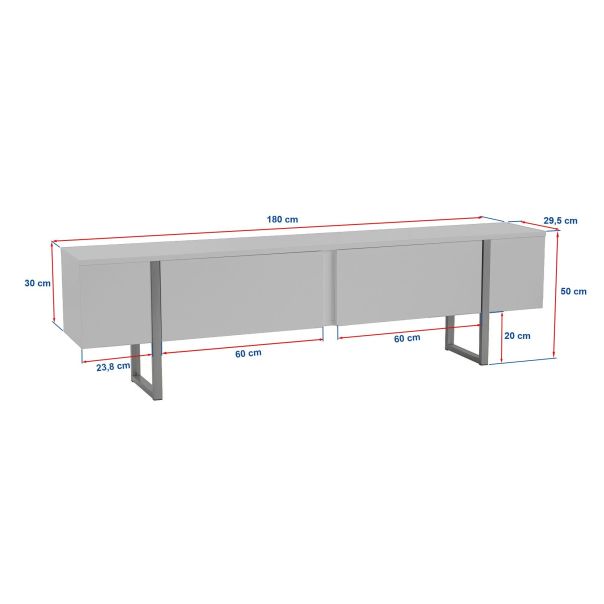 NORDURE TV komoda Serenity, braon/crna - EP3056768