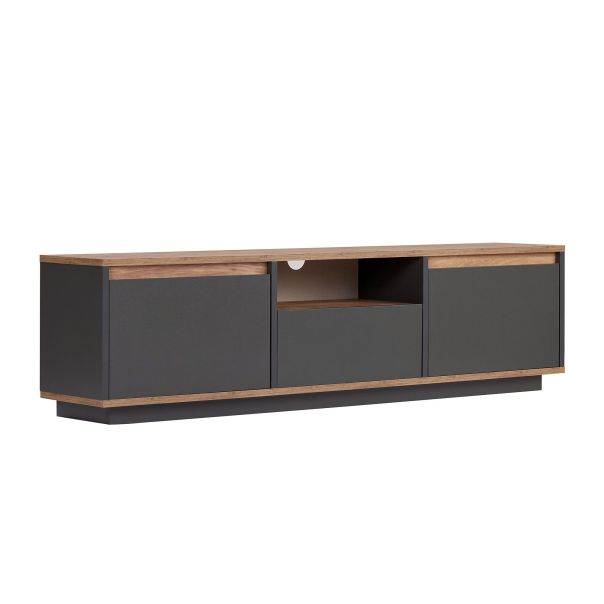 NORDURE TV komoda Sentinel, antracit/braon - EP3056777