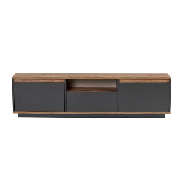 NORDURE TV komoda Sentinel, antracit/braon - EP3056777