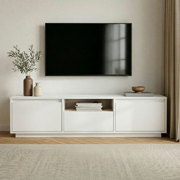 NORDURE TV komoda Sentinel, bela - EP3056783